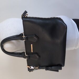 POPPY & PEONIES Vegan Leather Satchel Handbag Purse